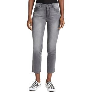 DL1961 Mara Instasculpt Straight Crop Jeans Overcast Gray Size 30